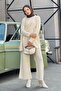 Side Shawl Knitwear Set - 3