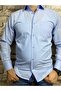 Dacron Pocket Classic Wide Cut Long Sleeve Tie Collar Shirt - 2