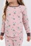 9198 Model Dusty Rose Long Sleeve Pajamas Set for Girls - 3