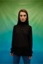 Women's Turtleneck Black T-Shirt