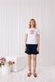 Women's Short Sleeve Newport Printed Off-White T-shirt - 4