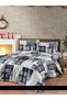Flannel Bedding Set Winter Gray Double