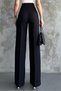 Women's New Season High Waist Classic Black Fabric Trousers - 8