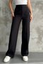 Women's New Season High Waist Classic Black Fabric Trousers