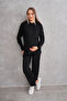 Pregnant and Maternity Corded Soft Fabric Hooded Tracksuit Set