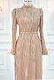 Gold Hijab Lidya Evening Dress - 2