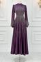 Hijab Evening Dress Plum Shimal