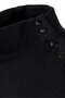 Women Mock Neck Bat Sleeves Plain Tops, Black - 3