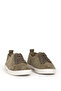 Women's Lace-Up Comfortable Sole Casual Shoes Real Leather 212701 Khaki - 2