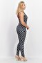 Women Allover Print Sleeveless Jumpsuit, Black - 2