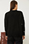 Women's Black Metal Ring Patterned Knitwear Sweater 20234255 - 2