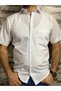 Classic Wide Cut Short Sleeve Tie Collar Shirt with Pockets
