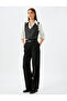 Buttoned V-Neck Crop Vest - 2