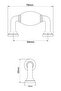 Porcelain Furniture Drawer Cloakroom Kitchen Cabinet Handle 128Mm-96Mm-64Mm-Button - 2