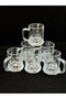 Glass Cup with Handle, Glass Cup, Tea and Coffee Cup, Glass 120 Ml, 6 Pieces - 7