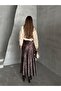Maxi boy satin skirt leopard brown - 7