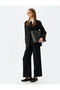 Double Breasted Blazer Jacket with Crepe Scuba Fabric Pockets