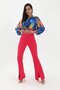 Slit Flare Leg Atlas Trousers - Fuchsia - 2