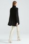 Fisherman collar Oversized basic knit tunic black - 4