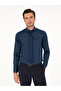 Navy Blue Slim Fit Cotton Classic Shirt 50287784-Vr033 - 3