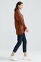 LEATHER COMBINED KNITWEAR TUNIC BROWN - 4