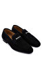 Men's Genuine Leather Black Suede Loafer Shoes - 2