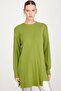ASYMMETRIC DETAIL RAYON TUNIC GREEN - 2