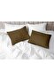 100% Cotton Akfil Brown Pillow Case Set of 2 - 50X70 cm