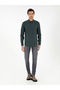 Dark Green Slim Fit Long Sleeve Shirt 50291698-Vr079 - 4