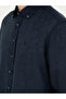 Navy Blue Regular Fit 100% Linen Shirt 50284823-Vr033 - 7
