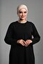 Beige Practical Ready-To-Wear Hijab Bonnet Fukuro Pleated Knitted Rose 1823_12