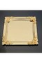 Full Gold Detailed 18/10 Steel Coffee Presentation Tray 6 Pieces - 5