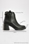 Mi̇er Black Skin Chain Detailed Women's Thick Heeled Boots - 4