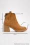 Mi̇er Tan Suede Chain Detailed Women's Thick Heeled Boots - 4