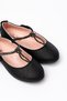 Girl's Stoned Black Glittery Non-Slip Sole Orthopedic Ballerinas - 2