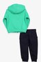 Boy's Tracksuit Set with Dog Embroidery, Age 1-4, Green - 2