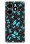 Spark Go 2024 Compatible Case Pictorial Printed Nano Silicone Blue Butterfly