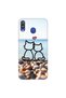 Silicone Case for Samsung Galaxy A20 A30 Pure Modern Pattern Love of Cats