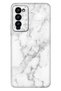 Camon 18 Compatible Case Colored Pictorial Silicone Marble Style