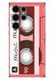 Samsung Galaxy S24 Ultra Compatible Case Silicone Patterned Illustrated Pink Cassette
