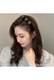 Hair Twister Velvet Textured Side Hair Clip Coffee - Mini Rhinestone Soft Clip Clamp Hair Accessory - 3