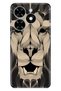 Spark Go 2024 Compatible Case Pictorial Printed Nano Silicone Gold Lion Mandala