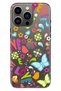iPhone 14 Pro Max Case Silicone Moderna Illustrated Patterned Butterflies