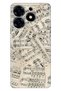 Spark 20 Pro 5g Compatible Case Patterned Printed Silicone Best Note