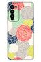 Camon 18 Compatible Case Colored Illustrated Silicone Flower Garden