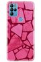 Gm 21 Pro Case 0.4mm Laser Cut Silicone Cover Pink Concrete