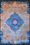 Paris Collection Blue Themed Traditional Motif Patterned Vintage Decorative Carpet 120 - 3