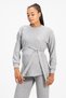 Pregnant Women Breastfeeding Detailed High Waist Wide Leg Soft Textured Knitwear Set Gray - 3