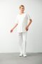 Maternity Yüksel Short Sleeve Breastfeeding Detailed Wide Leg Tracksuit Set White