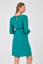 Maternity Long Sleeve Mini Length Chiffon Evening Dress Green - 5